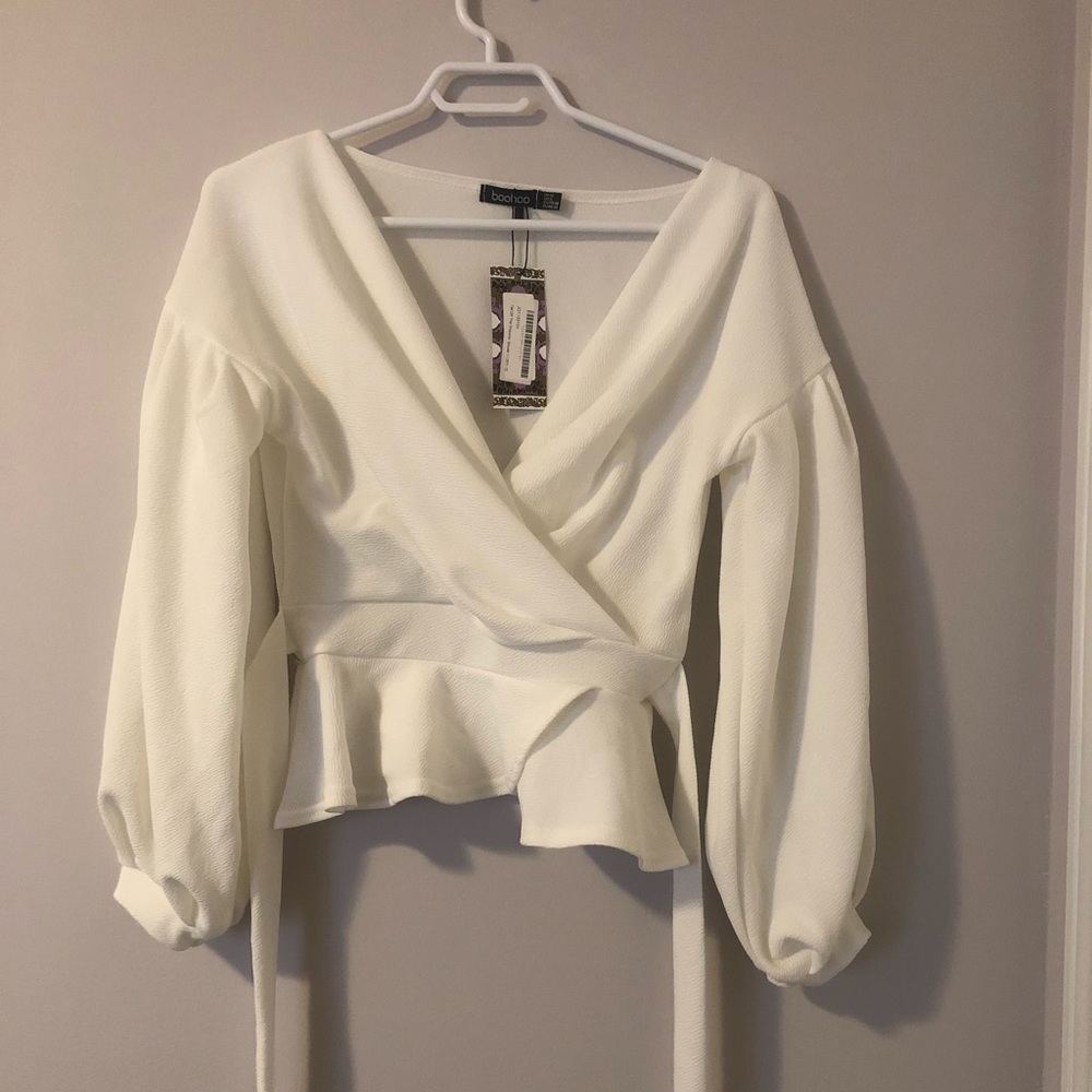 off the shoulder White blouse